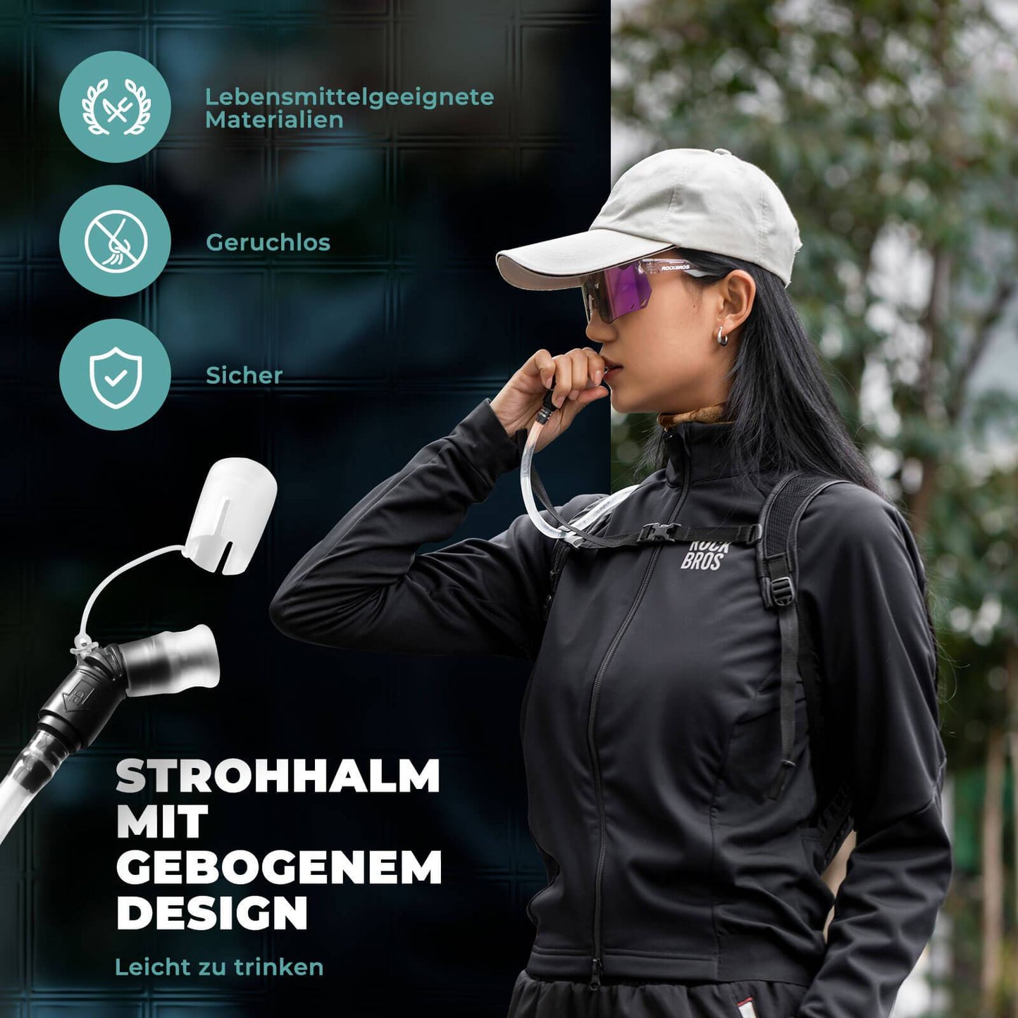 2L drinkzak met drinkslang, lichtgewicht TPU-waterzak, ROCKBROS