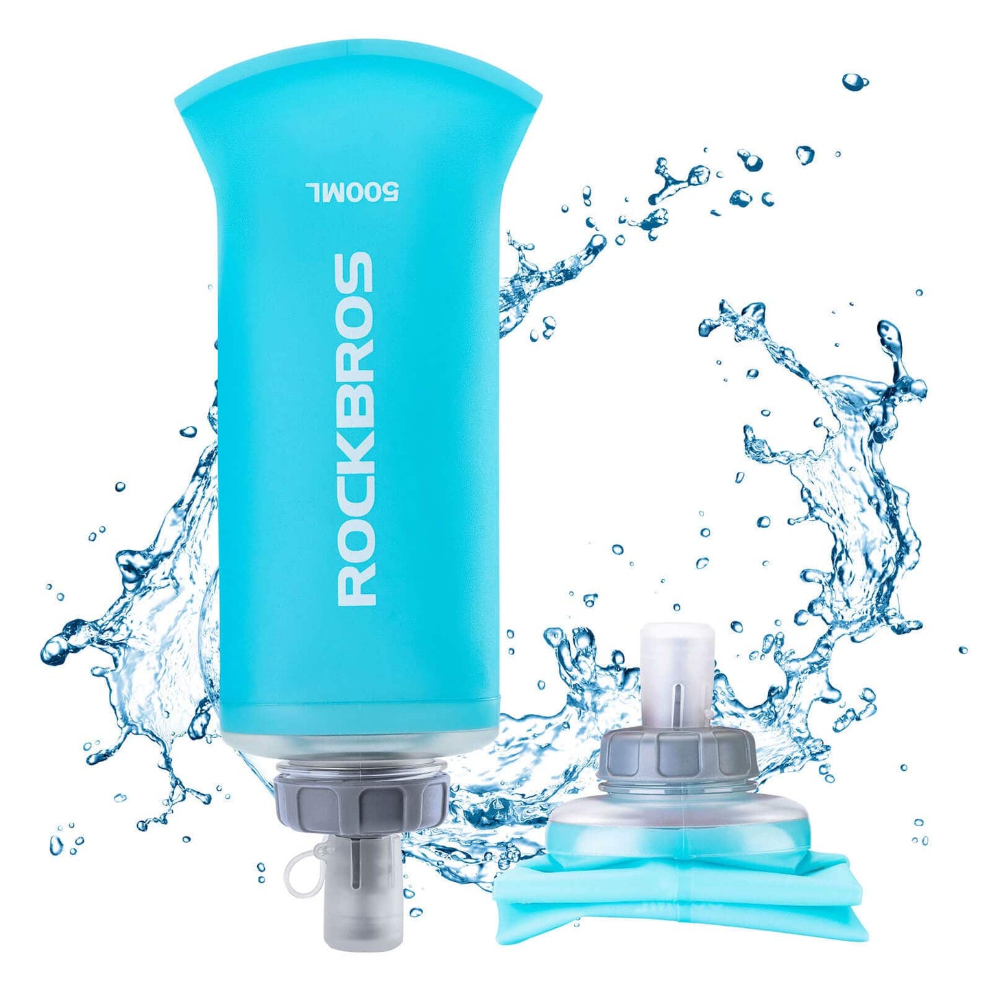 Opvouwbare waterfles van 500 ml voor hardlopen, wandelen en fietsen van ROCKBROS