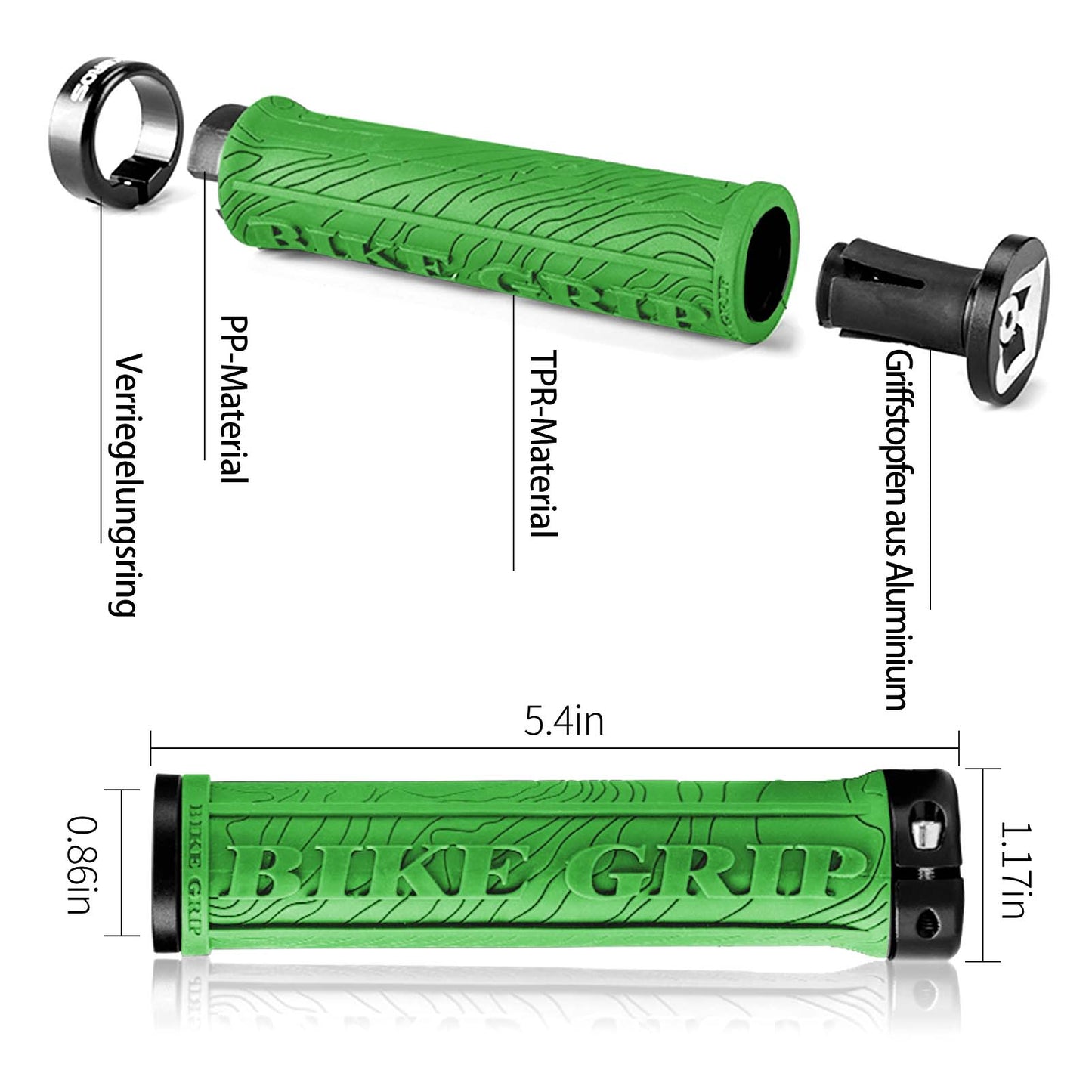 Ultralichte rubberen fietshandvatten met aluminium vergrendelingsmechanisme van ROCKBROS
