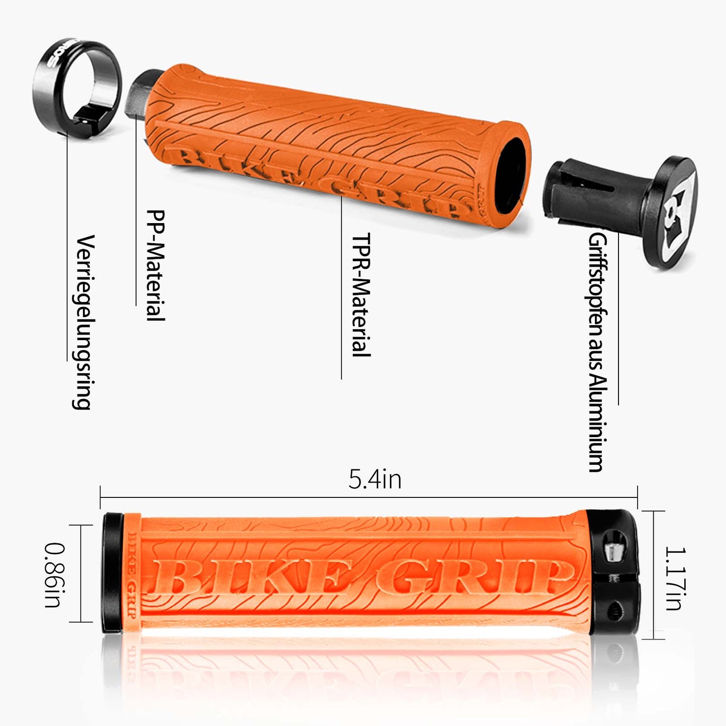 Ultralichte rubberen fietshandvatten met aluminium vergrendelingsmechanisme van ROCKBROS
