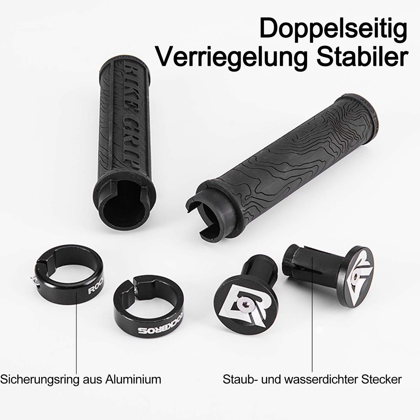 Ultralichte rubberen fietshandvatten met aluminium vergrendelingsmechanisme van ROCKBROS