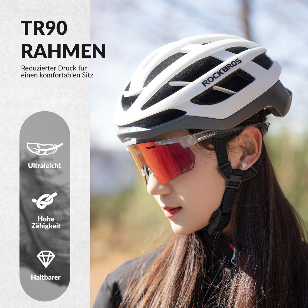 ROCKBROS Ultralichte en Zelftintende Fietsbril (UV400)