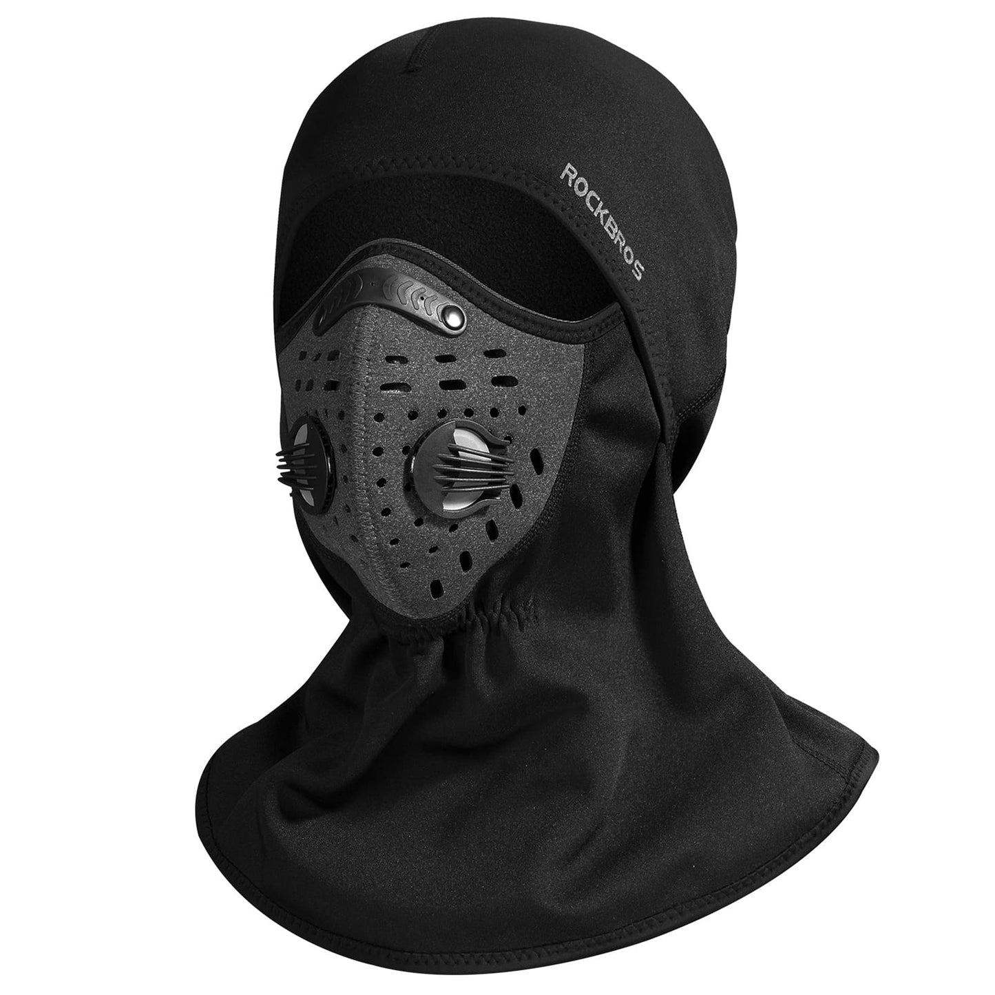 Warme bivakmuts, winterse fleece nekwarmer met ademfilter, ROCKBROS