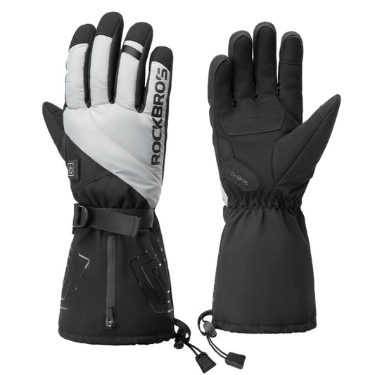 Winterhandschoenen, verwarmde fietshandschoenen met batterij, maat M-XL, ROCKBROS