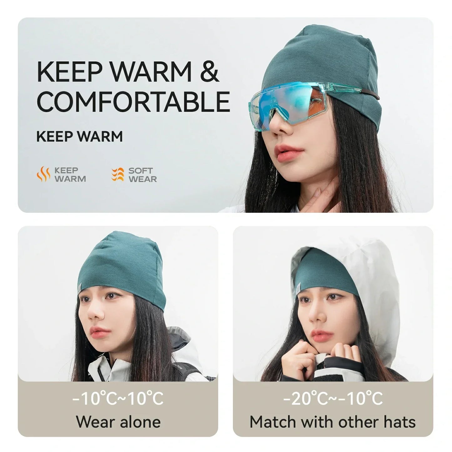 ROCKBROS Winter Thermal Wool Hat