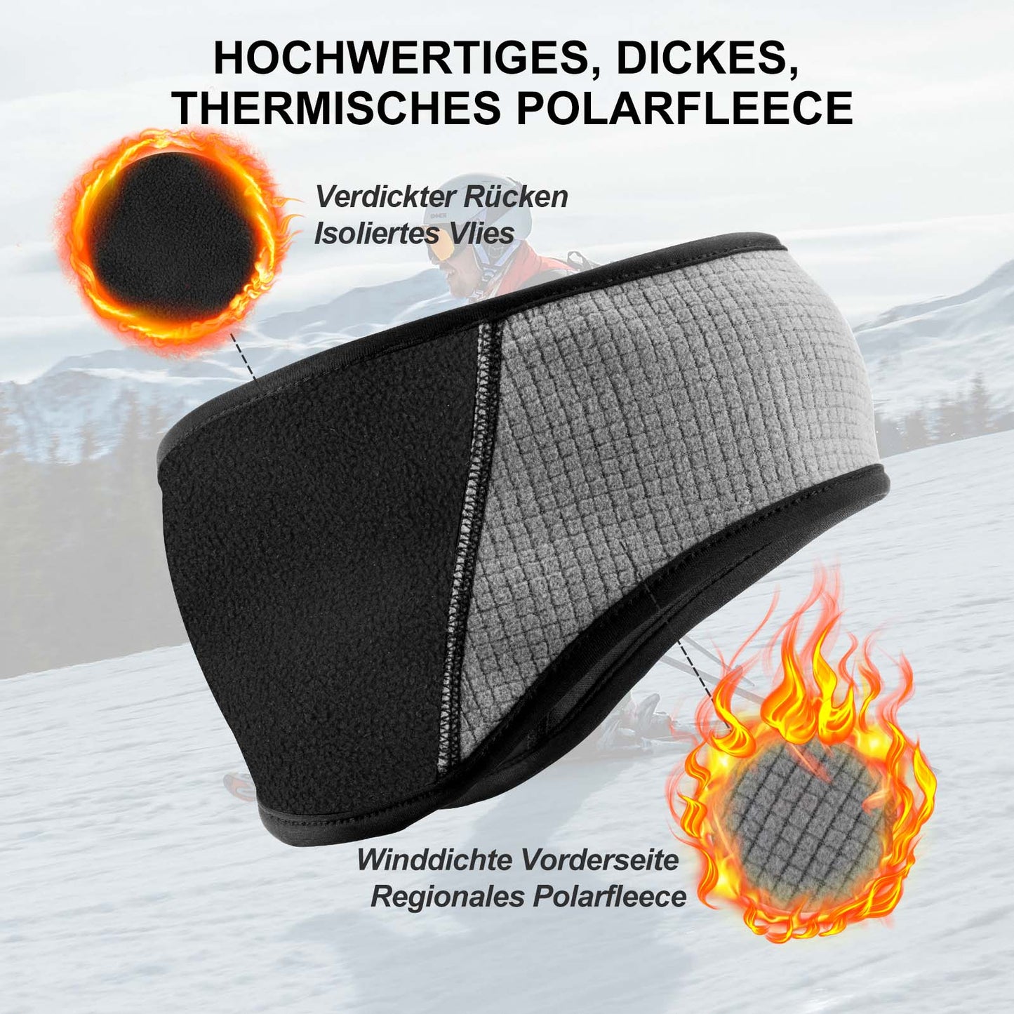 Winterse thermische oorwarmers/hoofdbanden voor fietsen, voor mannen en vrouwen, van ROCKBROS