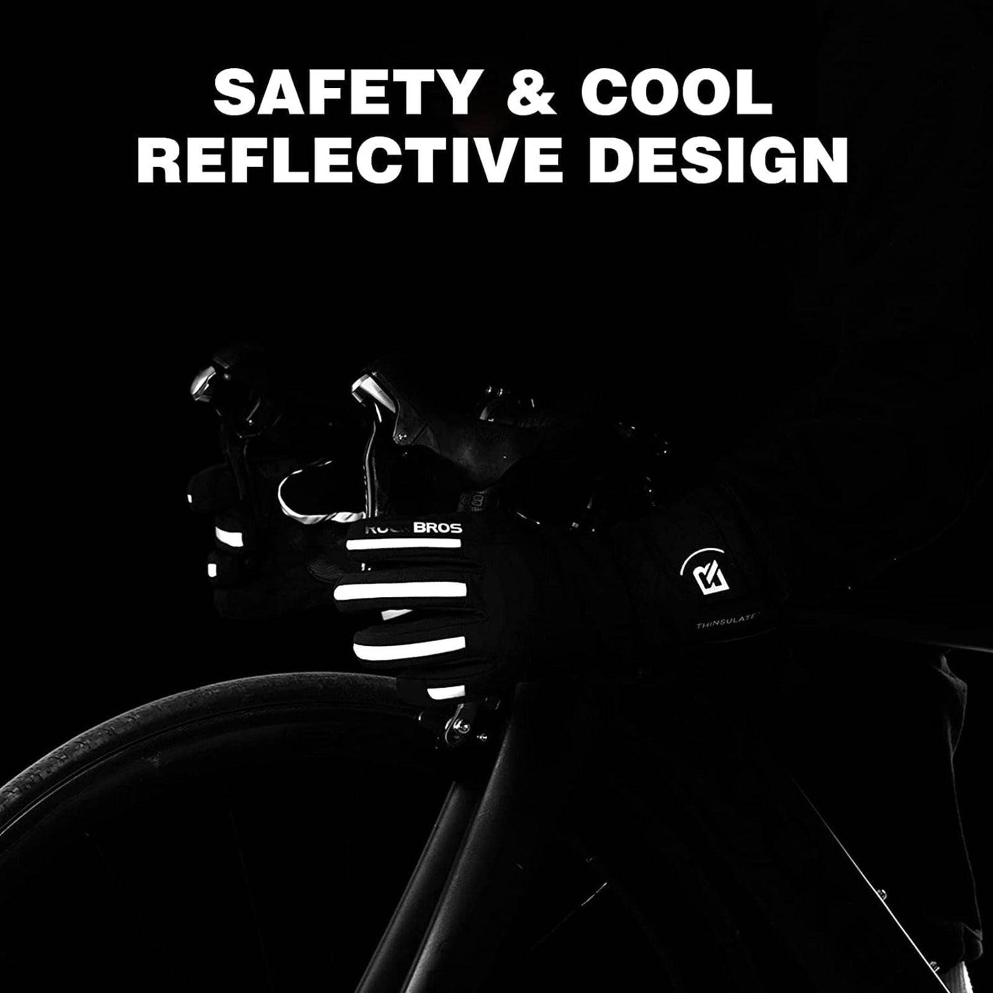 Winterfietshandschoenen voor heren, winddicht, maten M-2XL, ROCKBROS