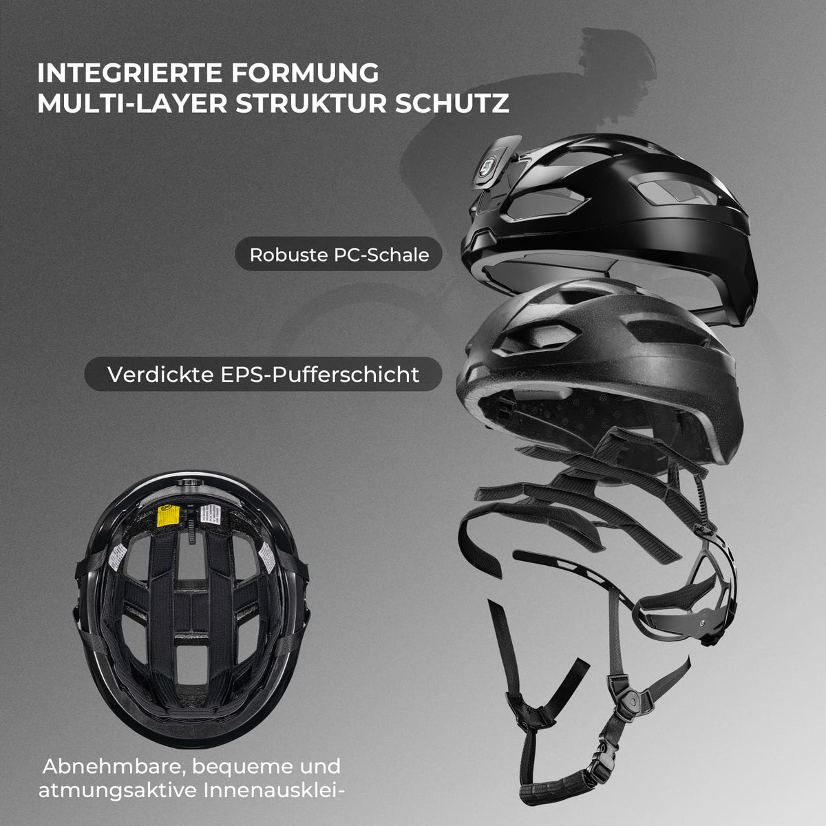 ROCKBROS Op Afstand Bedienbare Smart Fietshelm met Licht
