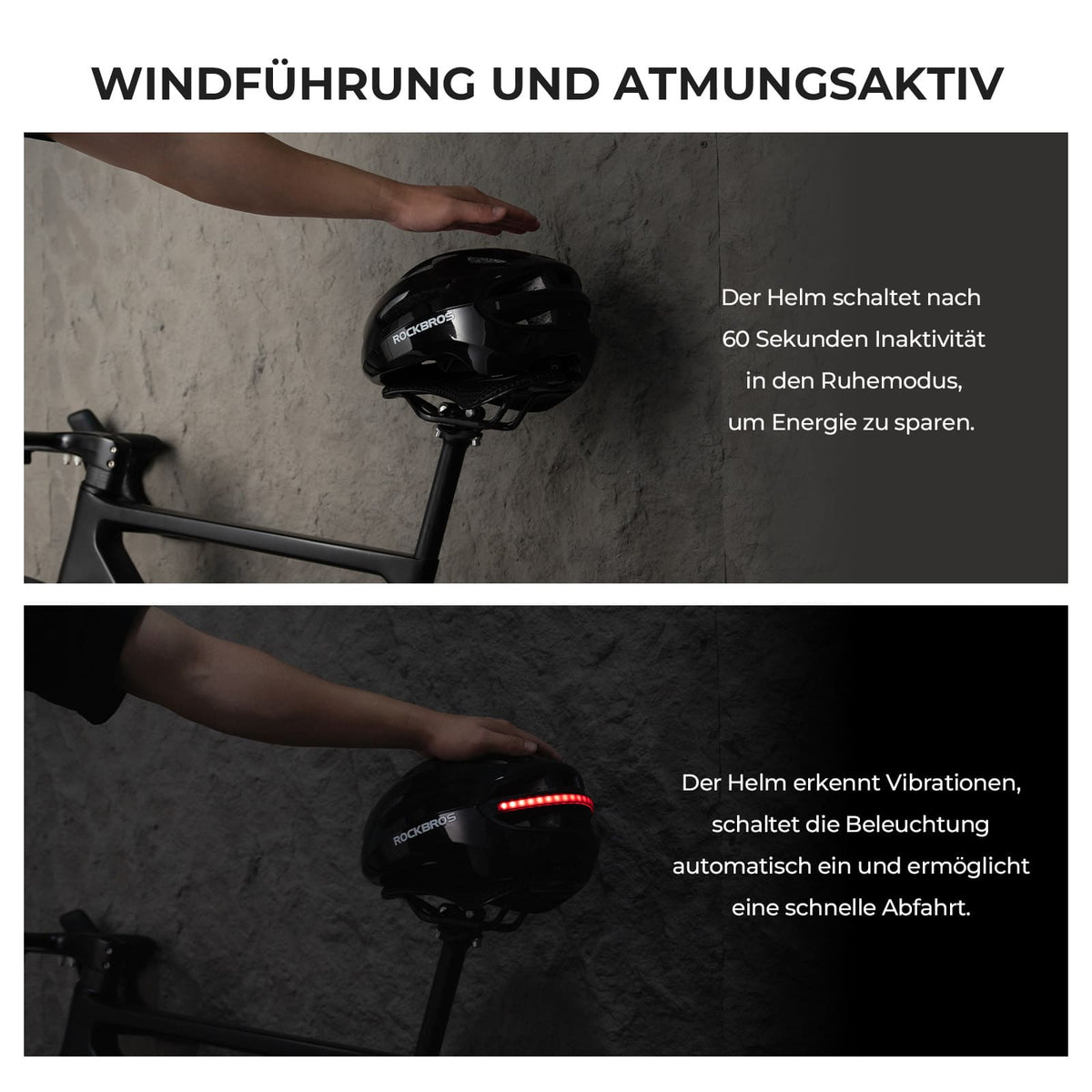 ROCKBROS Op Afstand Bedienbare Smart Fietshelm met Licht