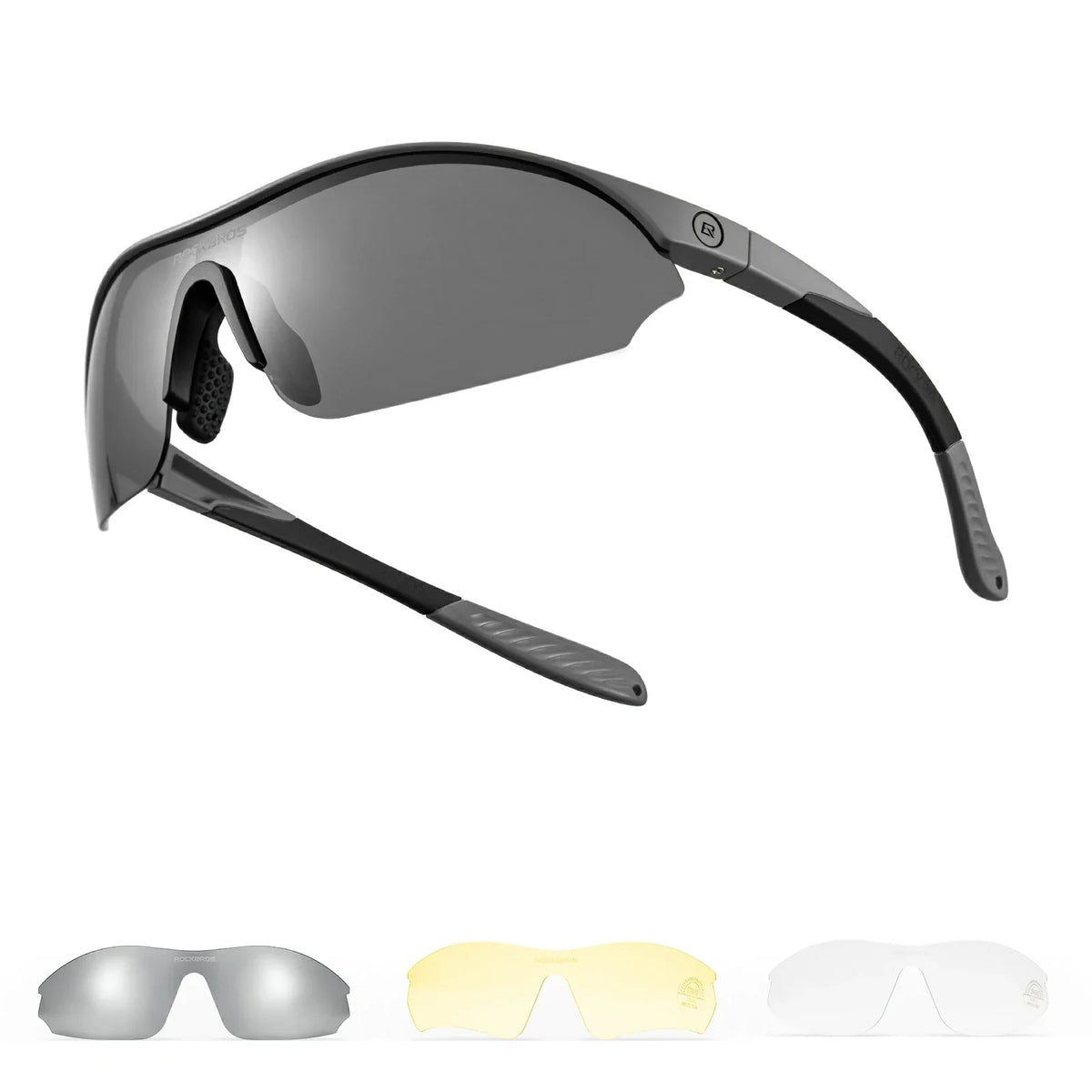 ROCKBROS Sport-Zonnebril voor fietsen met 3 verwisselbare UV400-glazen