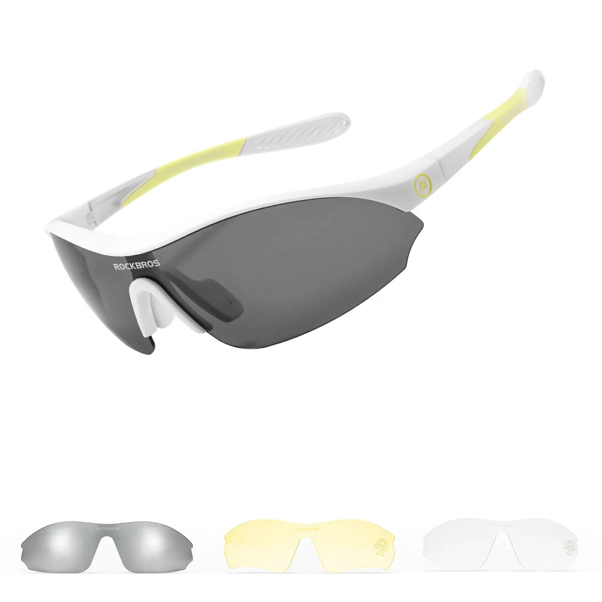 ROCKBROS Sport-Zonnebril voor fietsen met 3 verwisselbare UV400-glazen