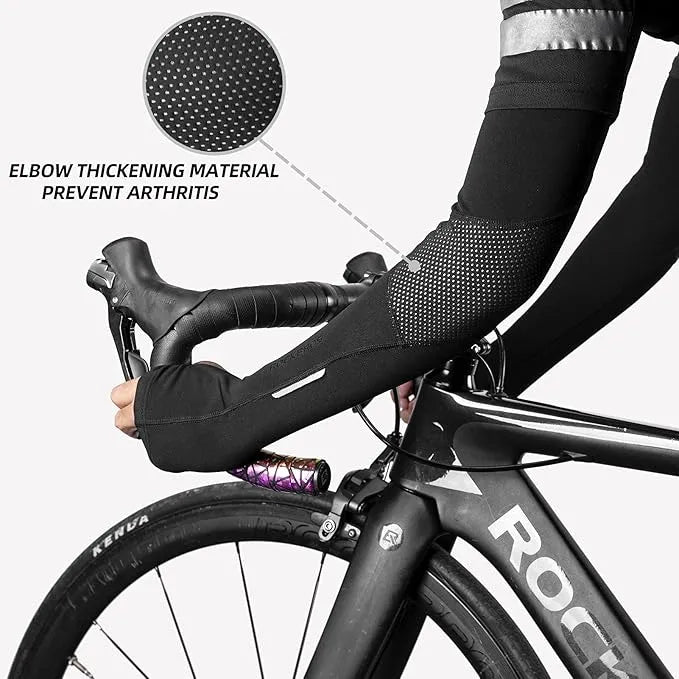 ROCKBROS Winter Fleece Fiets-Armstulpen met duimlus