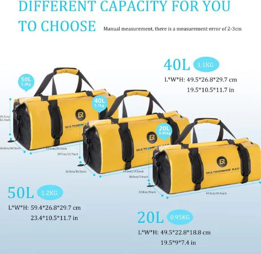 ROCKBROS Motorcycle Bag Waterproof Zadeltas 20L/40L Draagtas PVC