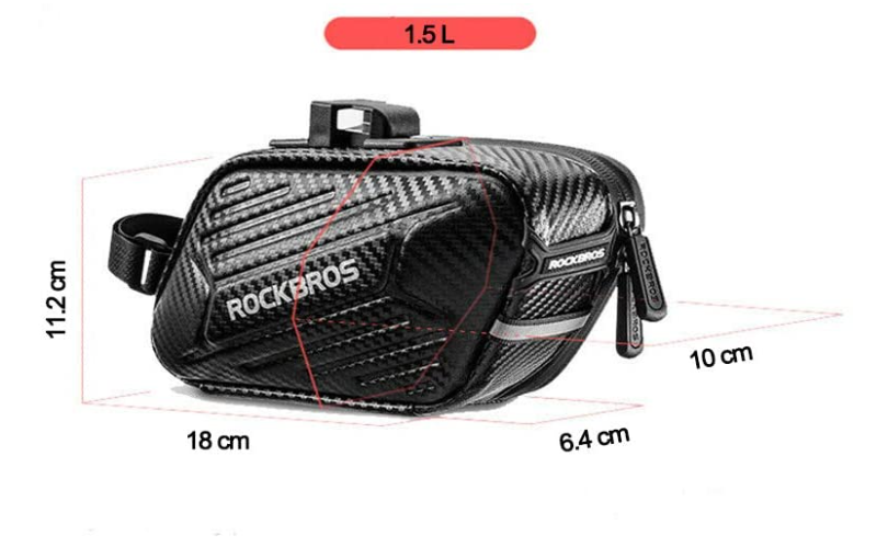 ROCKBROS B59 Fiets Zadeltas fiets zittas waterdicht ca.1,5L