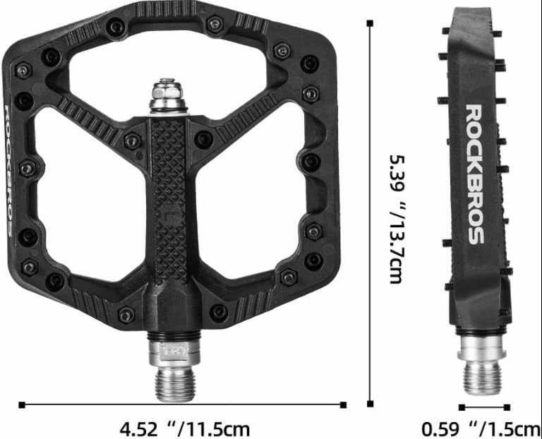 ROCKBROS Fietspedalen Mountainbike Racefiets Pedalen 9/16 inch 3 afgedichte lagers