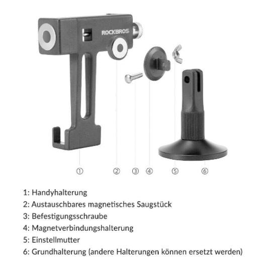 ROCKBROS GSM-houder Multifunctioneel Magnetisch GSM-houder Universeel