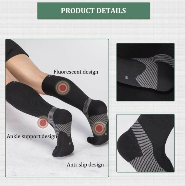 ROCKBROS Sport compressiekousen steunkousen dames heren voor hardloopsport