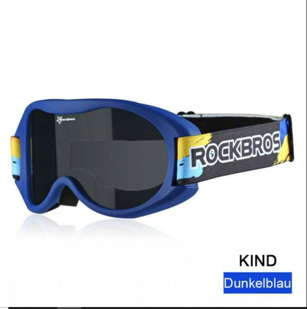 ROCKBROS Skibril voor Meisjes Jongens Kinderbrillen Winter Anti-Fog Skibril Blauw