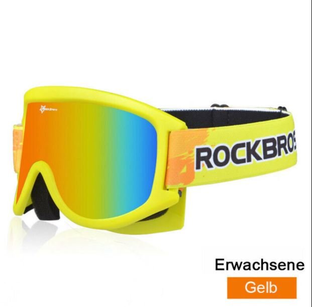 ROCKBROS Skibril voor Meisjes Jongens Kinderbrillen Winter Anti-Fog Skibril Blauw