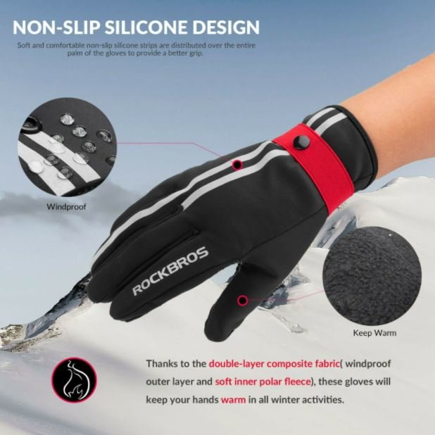 ROCKBROS Vingerhandschoenen Fietshandschoenen Touchscreen Racefiets