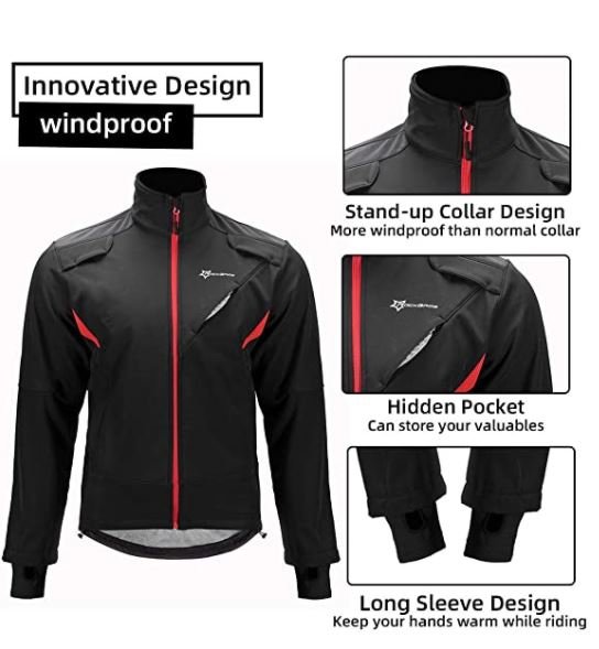ROCKBROS Winterjas Mannen Waterdicht Windjack Casual M-4XL