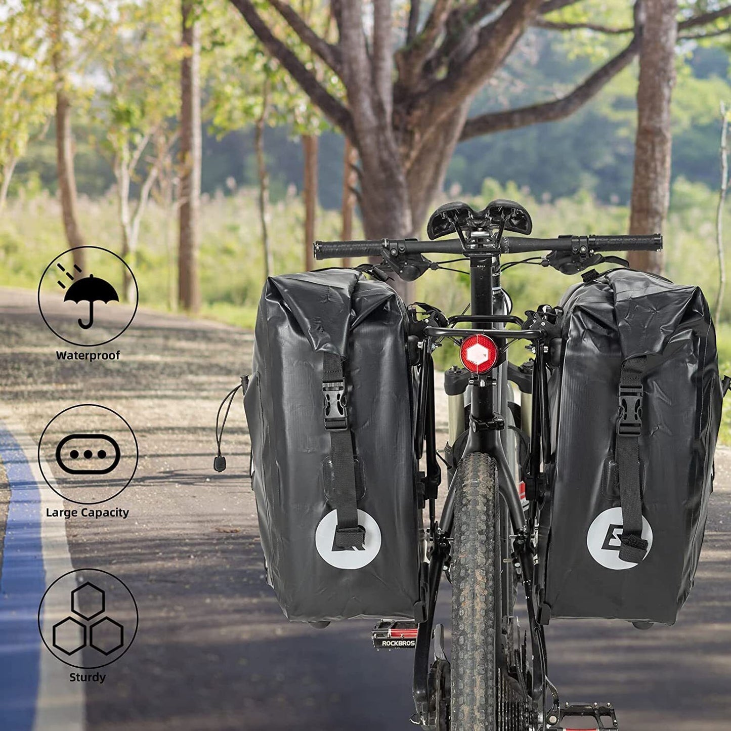 ROCKBROS waterdichte bagagedragertas fietstas 25L 5 kleuren