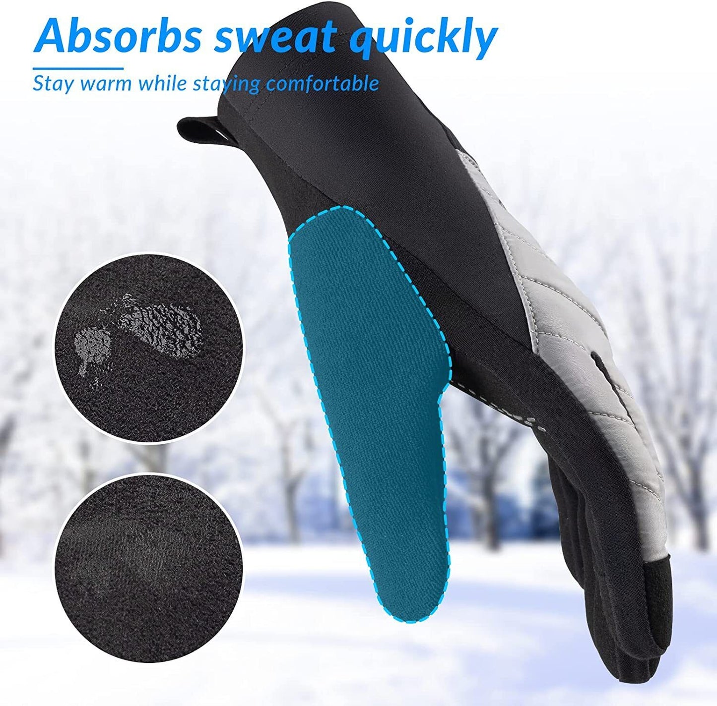 ROCKBROS Winter Fietshandschoenen Handschoenen Touchscreen Warm Thermisch Sport