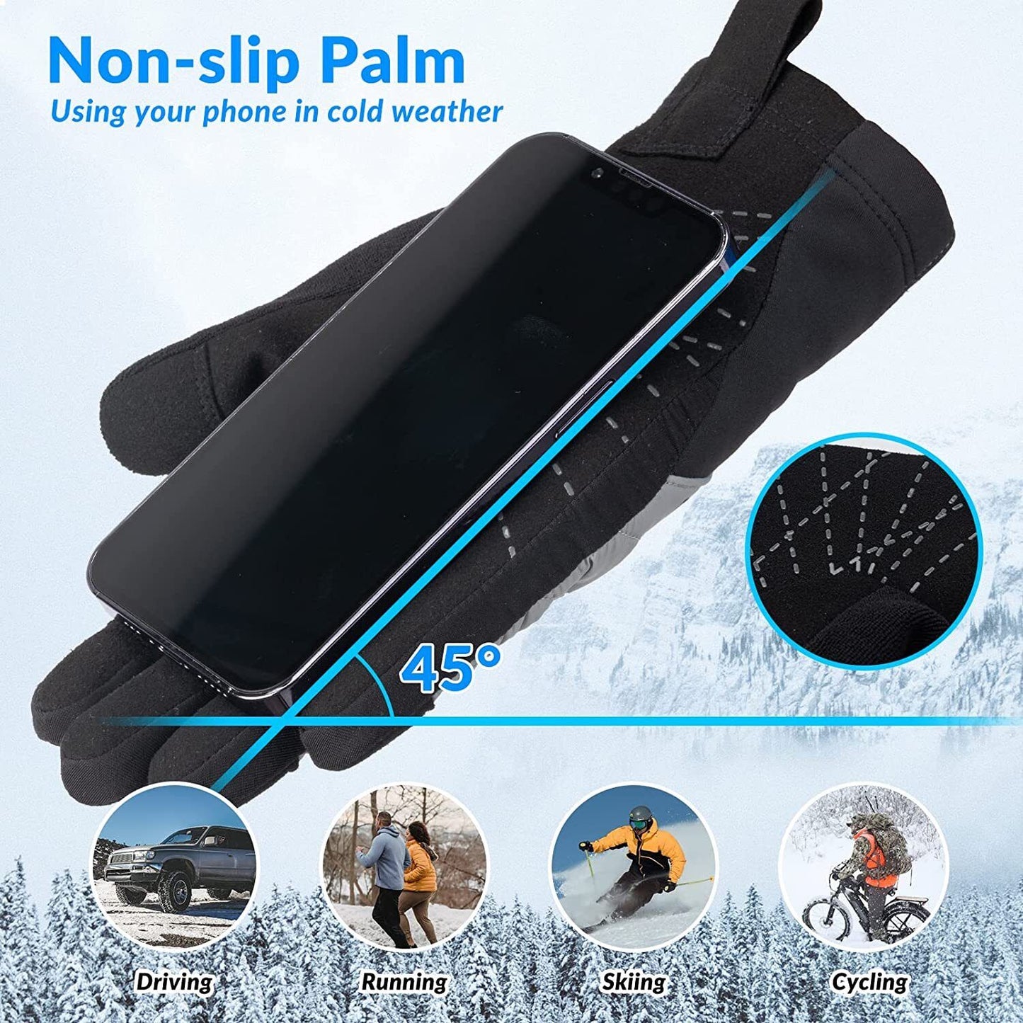 ROCKBROS Winter Fietshandschoenen Handschoenen Touchscreen Warm Thermisch Sport