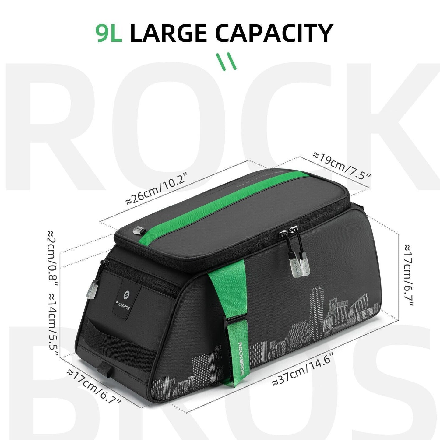 ROCKBROS Fietstas Zadeltas Multifunctionele Picknicktas 9L